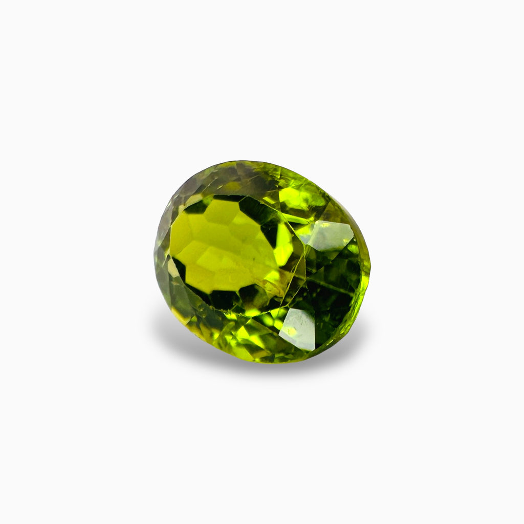 Natural Peridot Oval Cut Stone 8.45 Carats, 14x10 mm