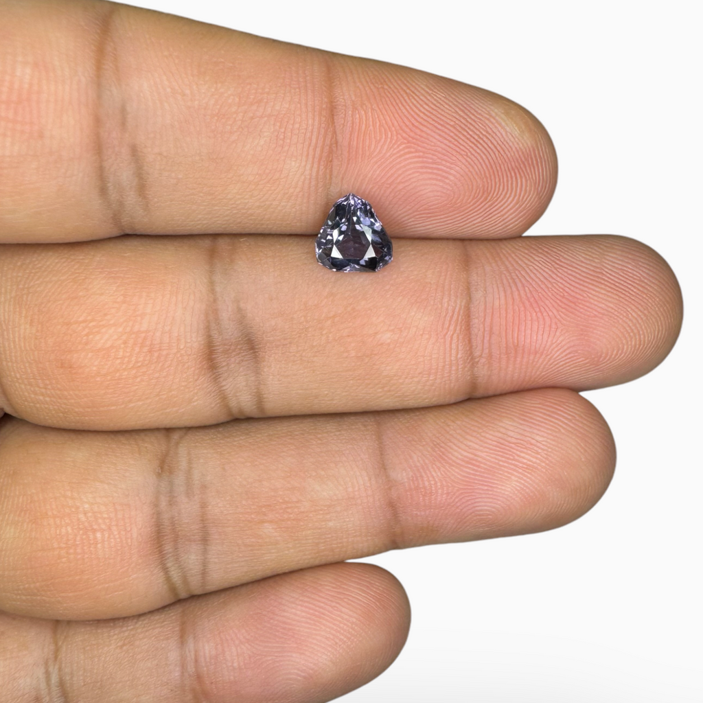 Natural Purple Spinel Stone 1.28 Carats Trilliant Cut (7 mm)