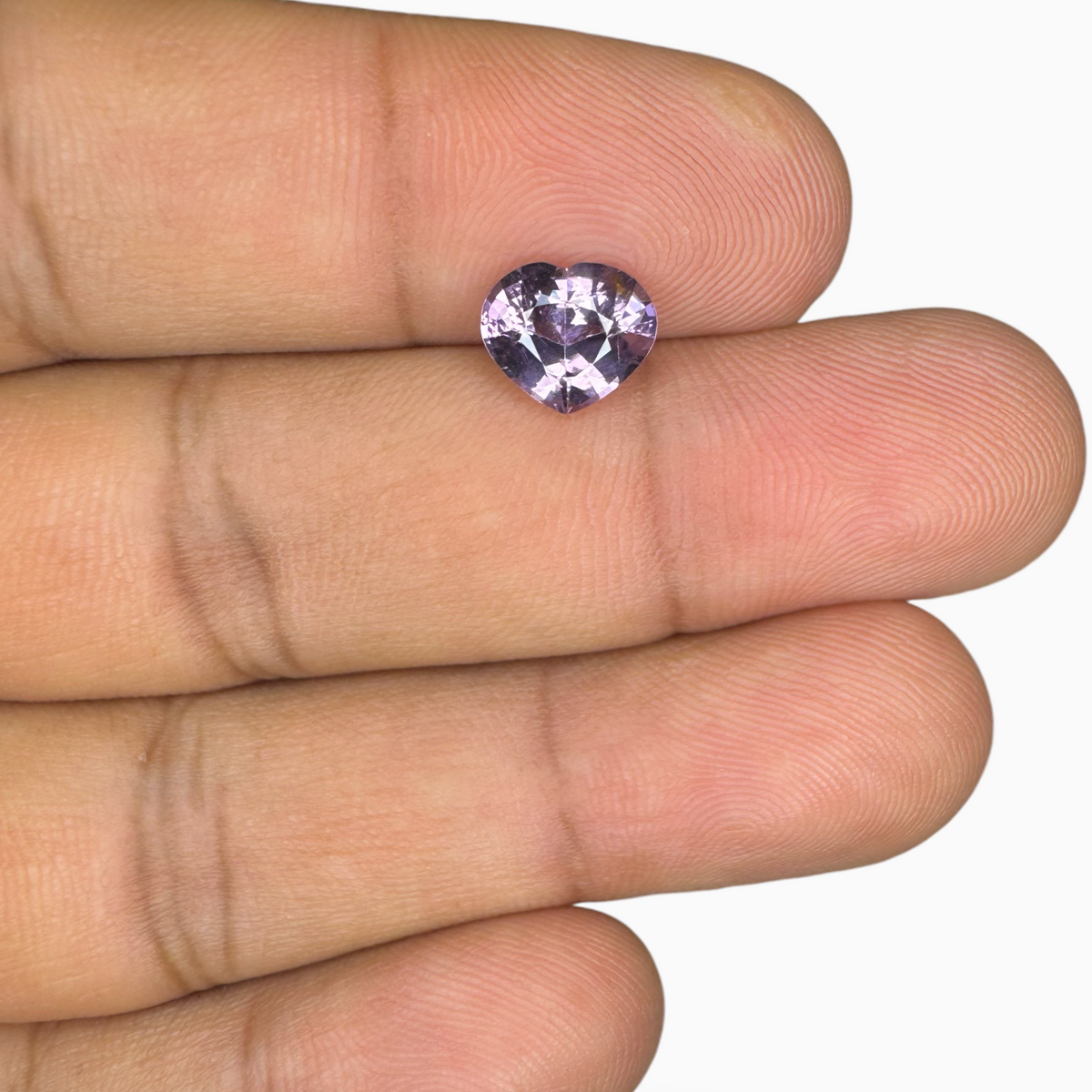 Natural Purple Spinel Stone 1.67 Carats Heart Cut (8.5 x 7.2 mm)