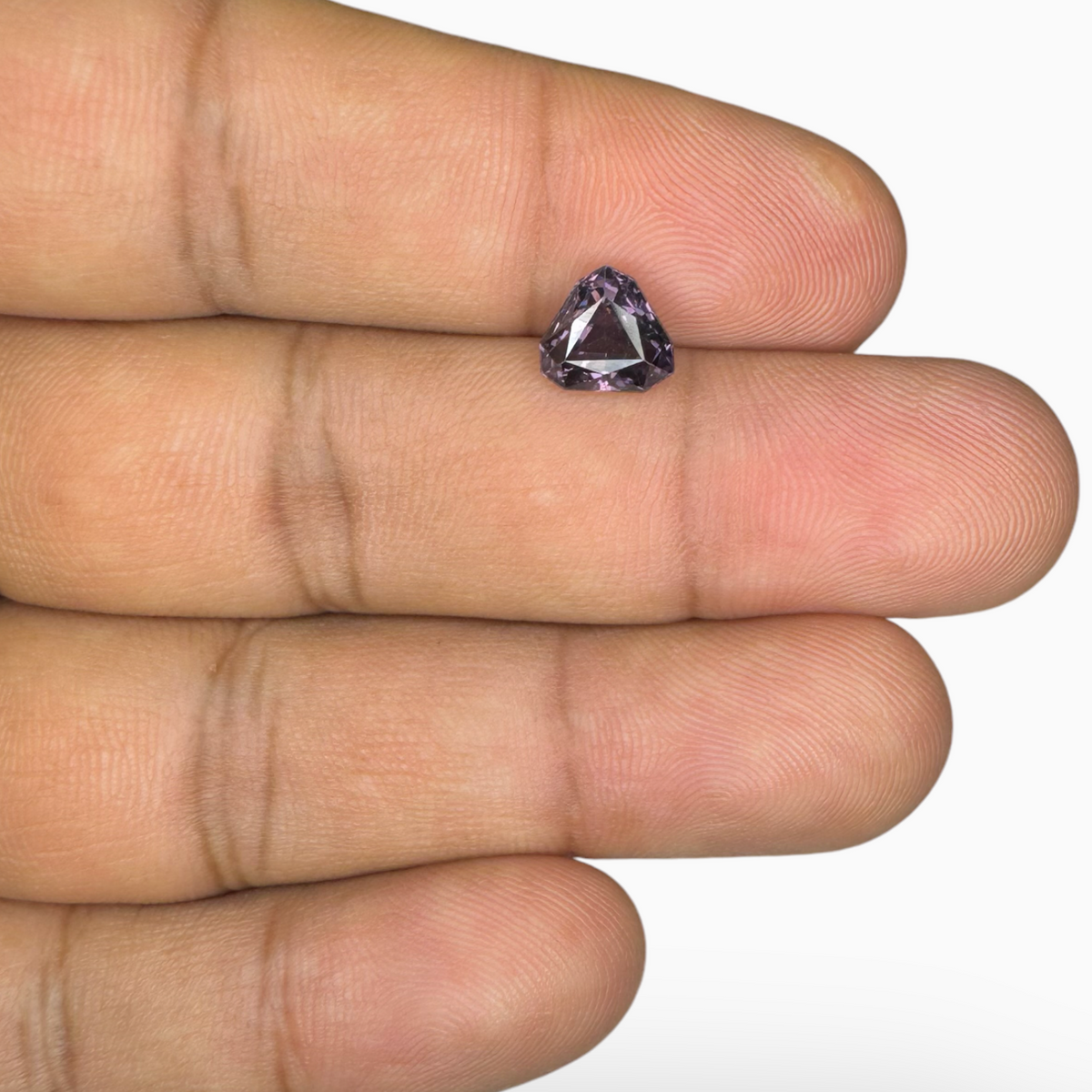 Natural Purple Spinel Stone 1.85 Carats Trilliant Cut (7.2 mm)