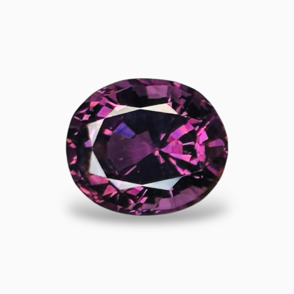 Natural Purple Spinel Stone 2.56 Carats Oval Cut (8.8x7.5 mm)