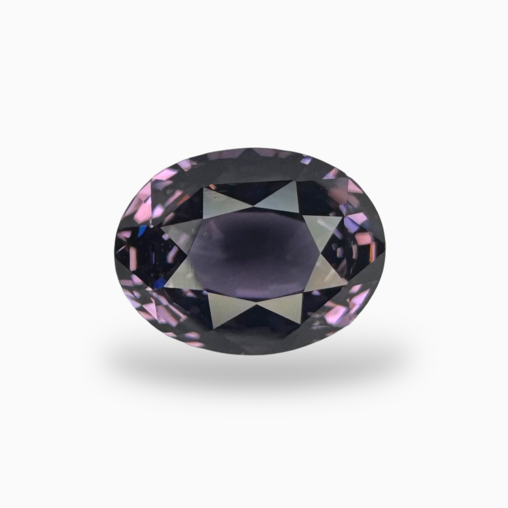 Natural Purple Spinel Stone 3.56 Carats Oval Shape (9.95 x 7.61 x 5.77 mm)