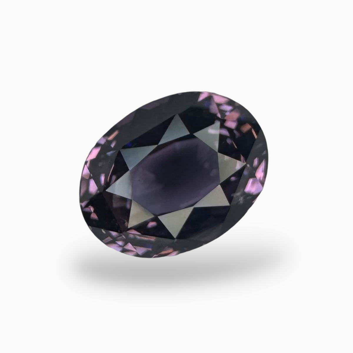 Natural Purple Spinel Stone 3.56 Carats Oval Shape (9.95 x 7.61 x 5.77 mm)