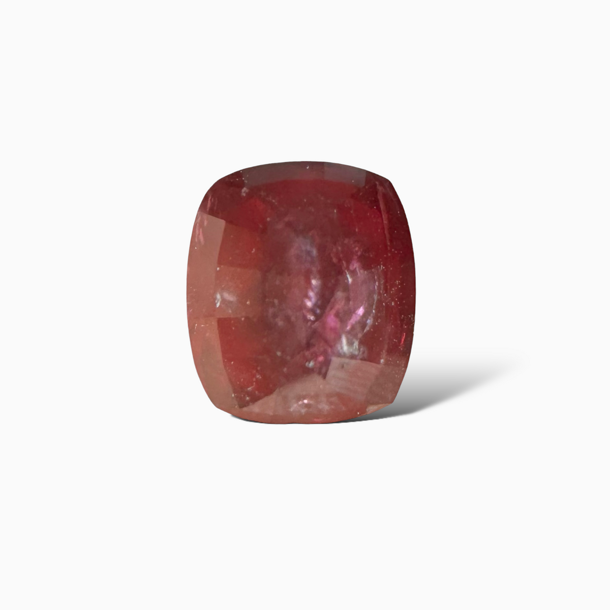 Natural Ruby Cushion Cut 3.43 Carats from Mozambique - IDL Certified