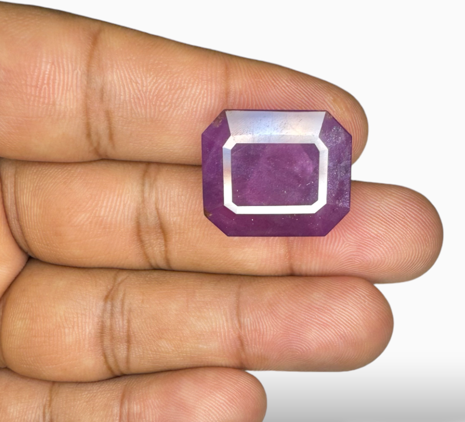 Natural Ruby Emerald Cut  37.88 Carats- Mozambique
