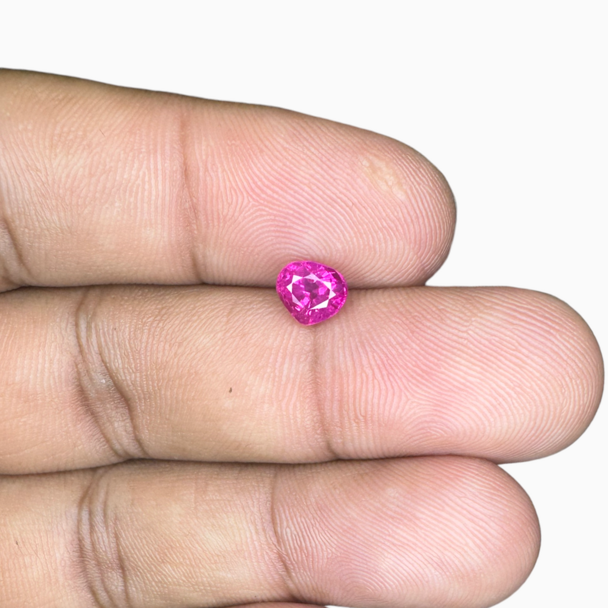 Natural Ruby Gemstone 1.08 Carats from Burma 5.33 x 6.03 x 4.23 mm