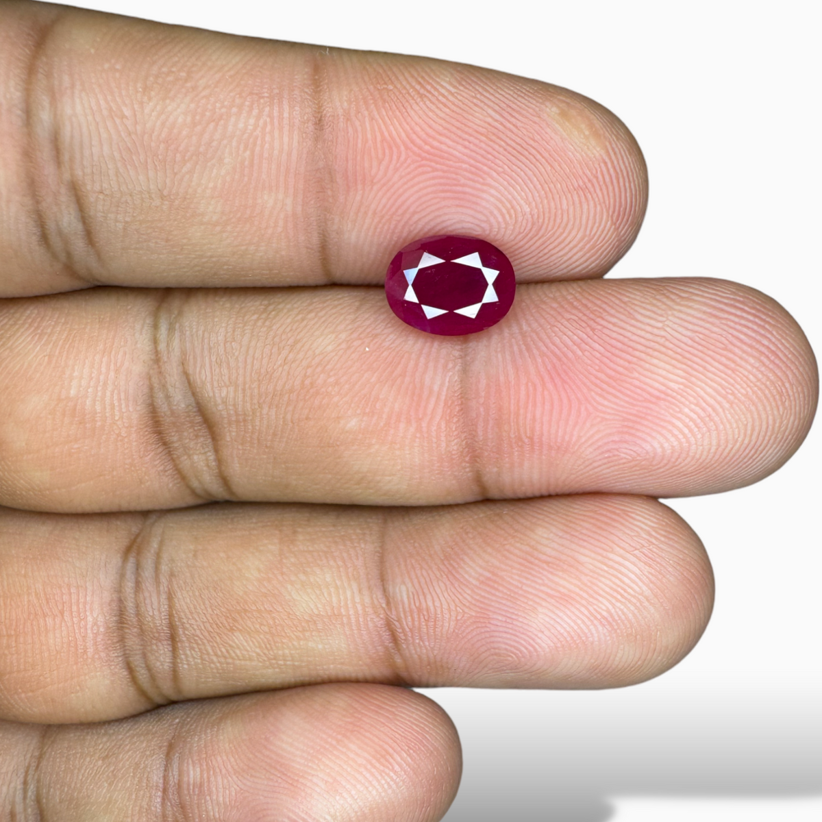Natural  Ruby Manik Stone 2.49 Carats Oval Cut 8.72 x 6.67 x 4.07 mm From Afghanisthan