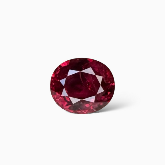 Natural Ruby Oval Cut  0.99 Carat  from Mozambique - Certified by IDL
