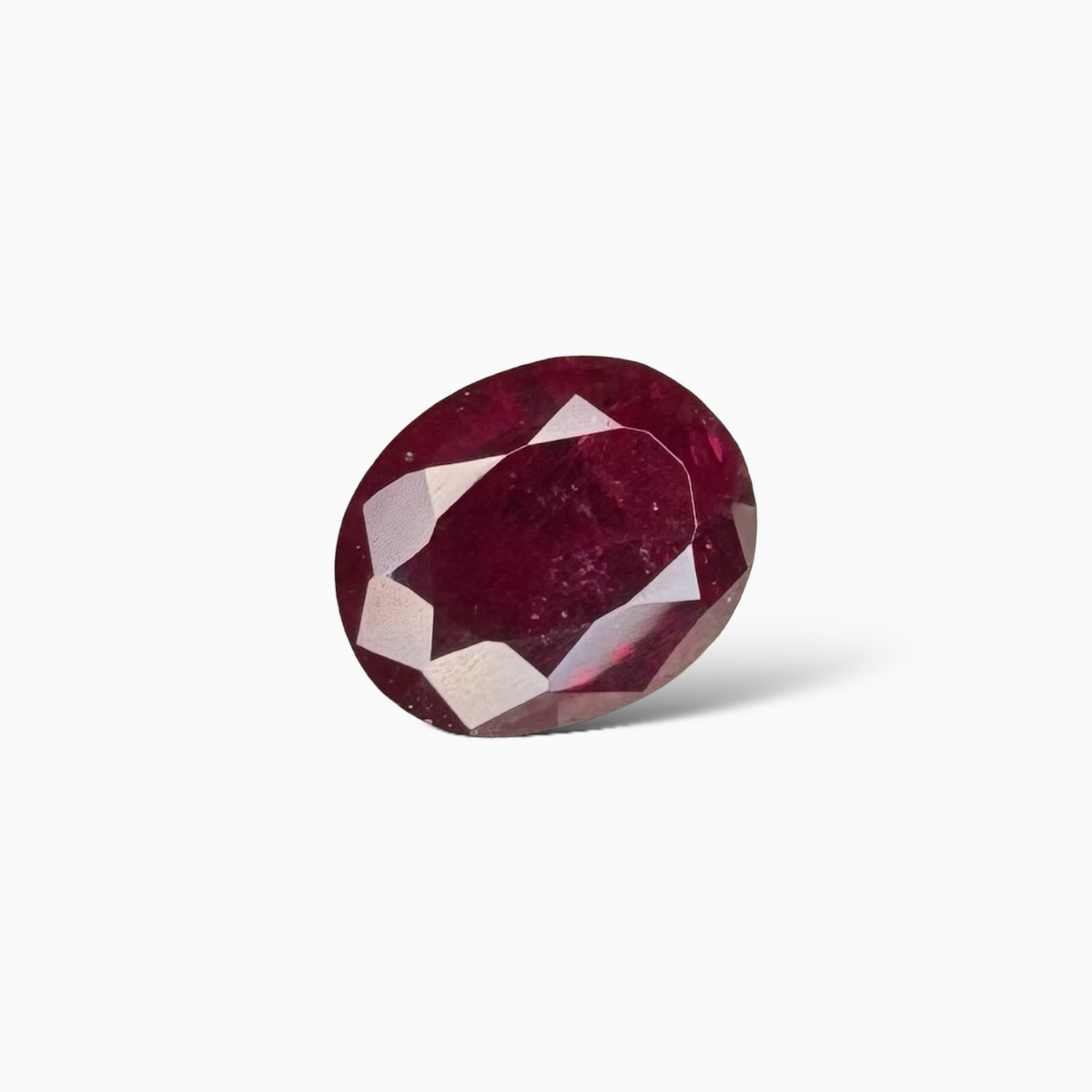 Natural Ruby Oval Cut 2.12 Carat from Mozambique Deep Red Color 8.8 x 7.23 mm