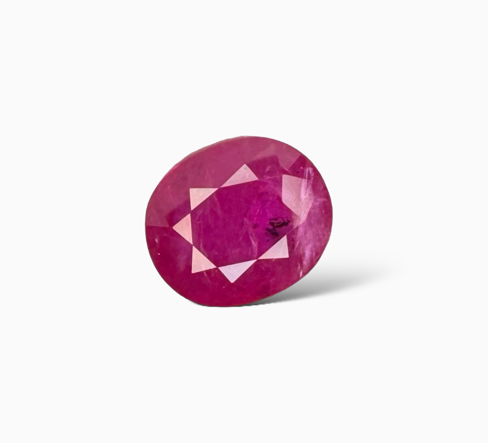 Natural Ruby Oval Cut 3.21 Carats, Mozambique Origin