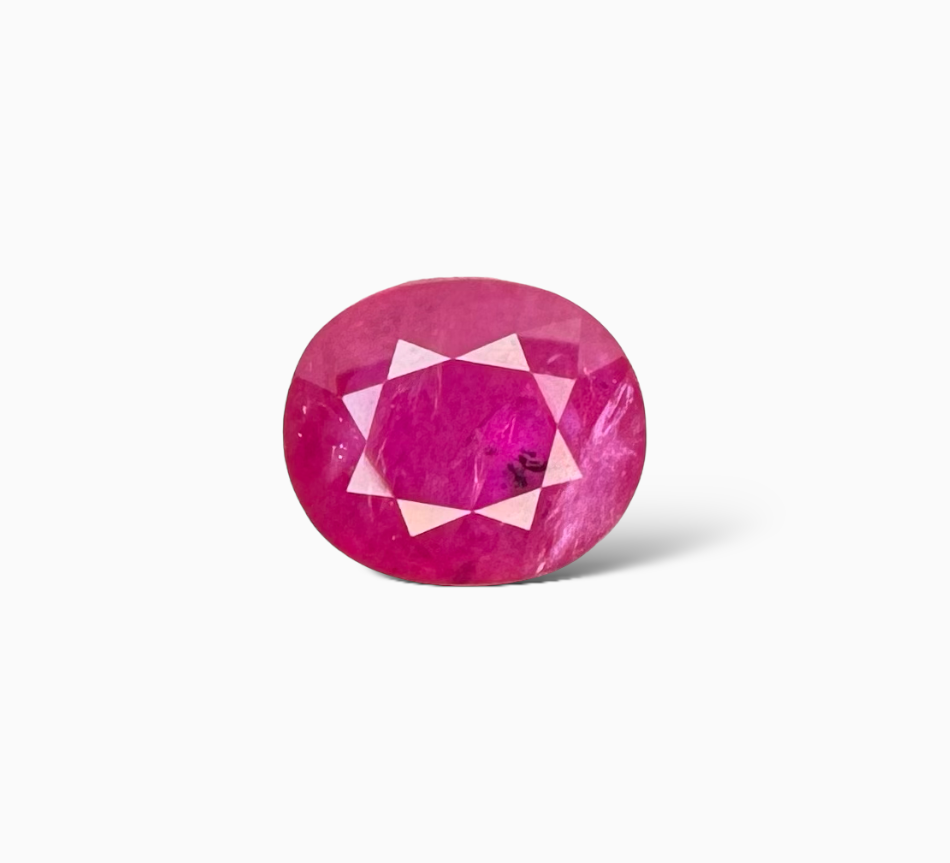 Natural Ruby Oval Cut 3.21 Carats, Mozambique Origin