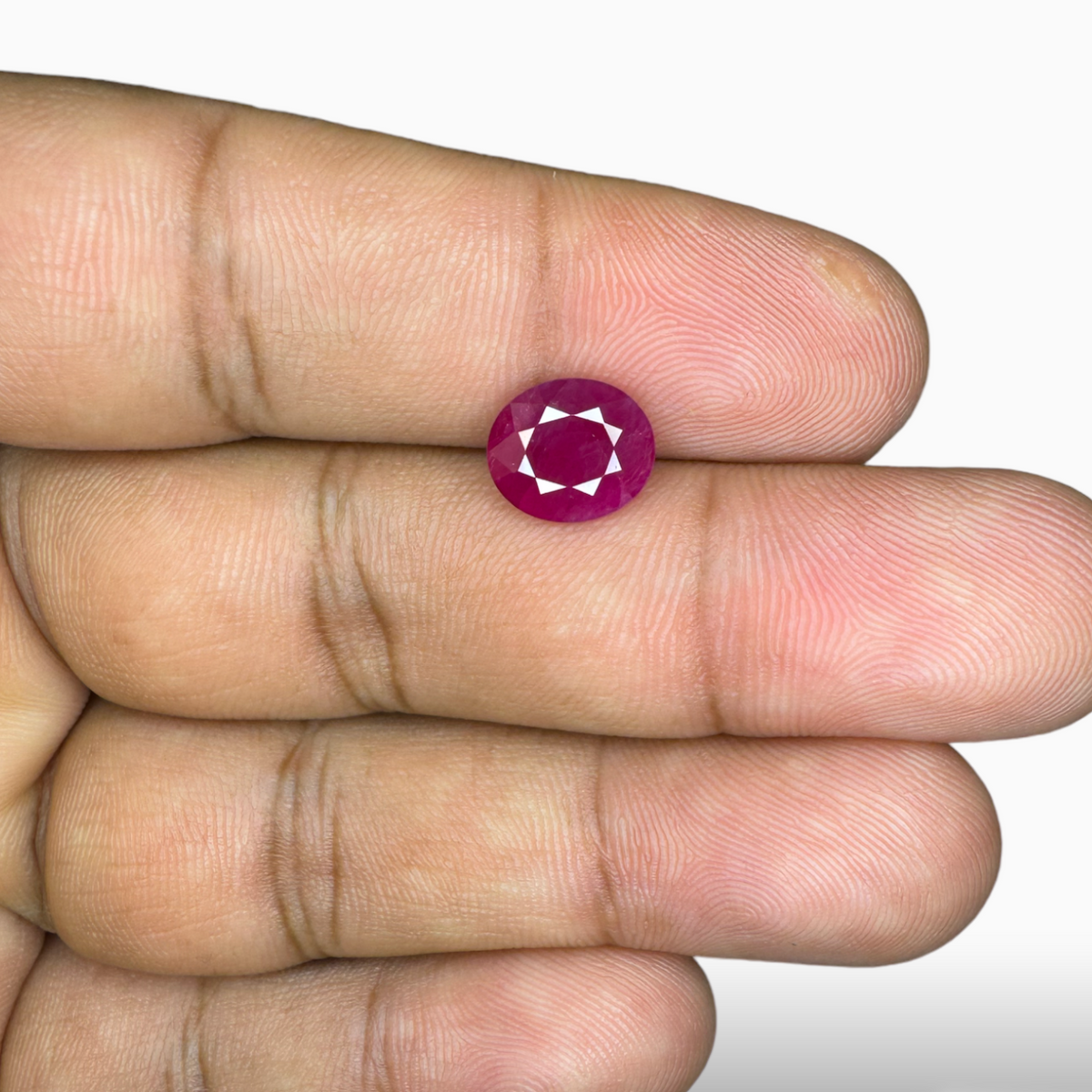 Natural Ruby Oval Cut 3.29 Carats (Manik Stone)