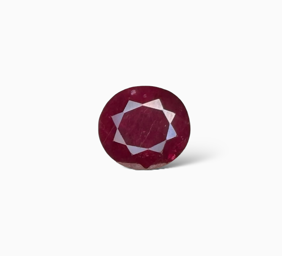 Natural Ruby Oval Cut 3.44 Carats, Mozambique Origin - IGI Certified