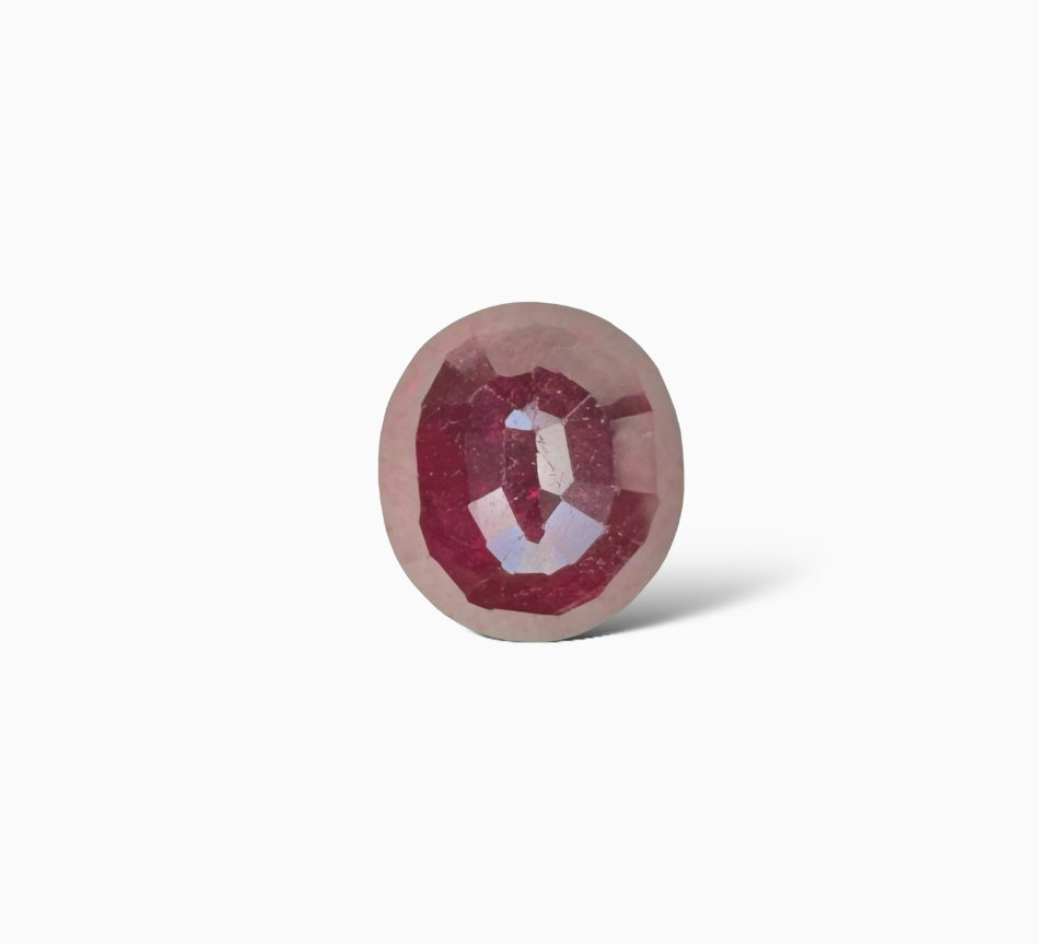 Natural Ruby Oval Cut 3.44 Carats, Mozambique Origin - IGI Certified