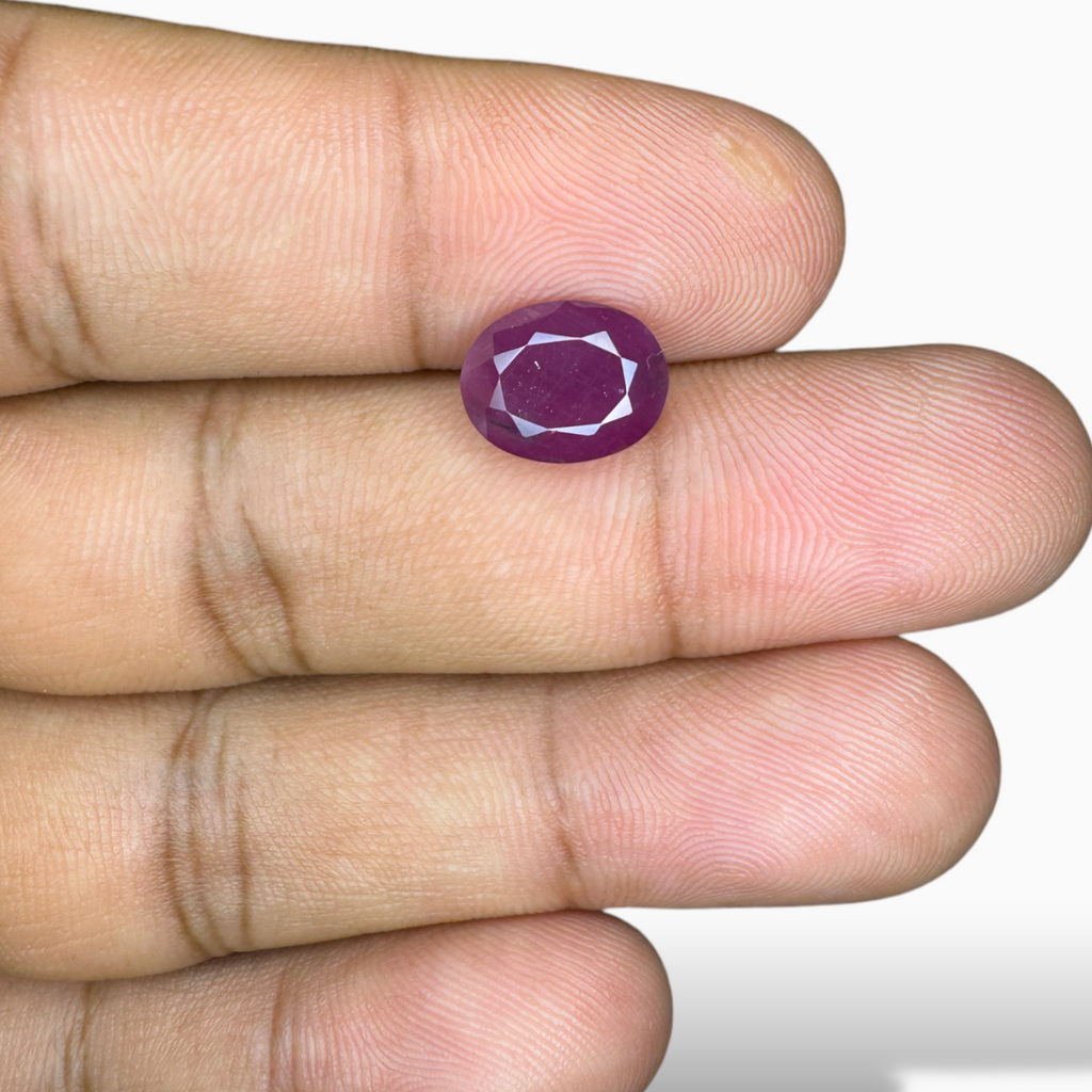 Natural Ruby Oval Cut 3.76 Carats From Mozambique No heat