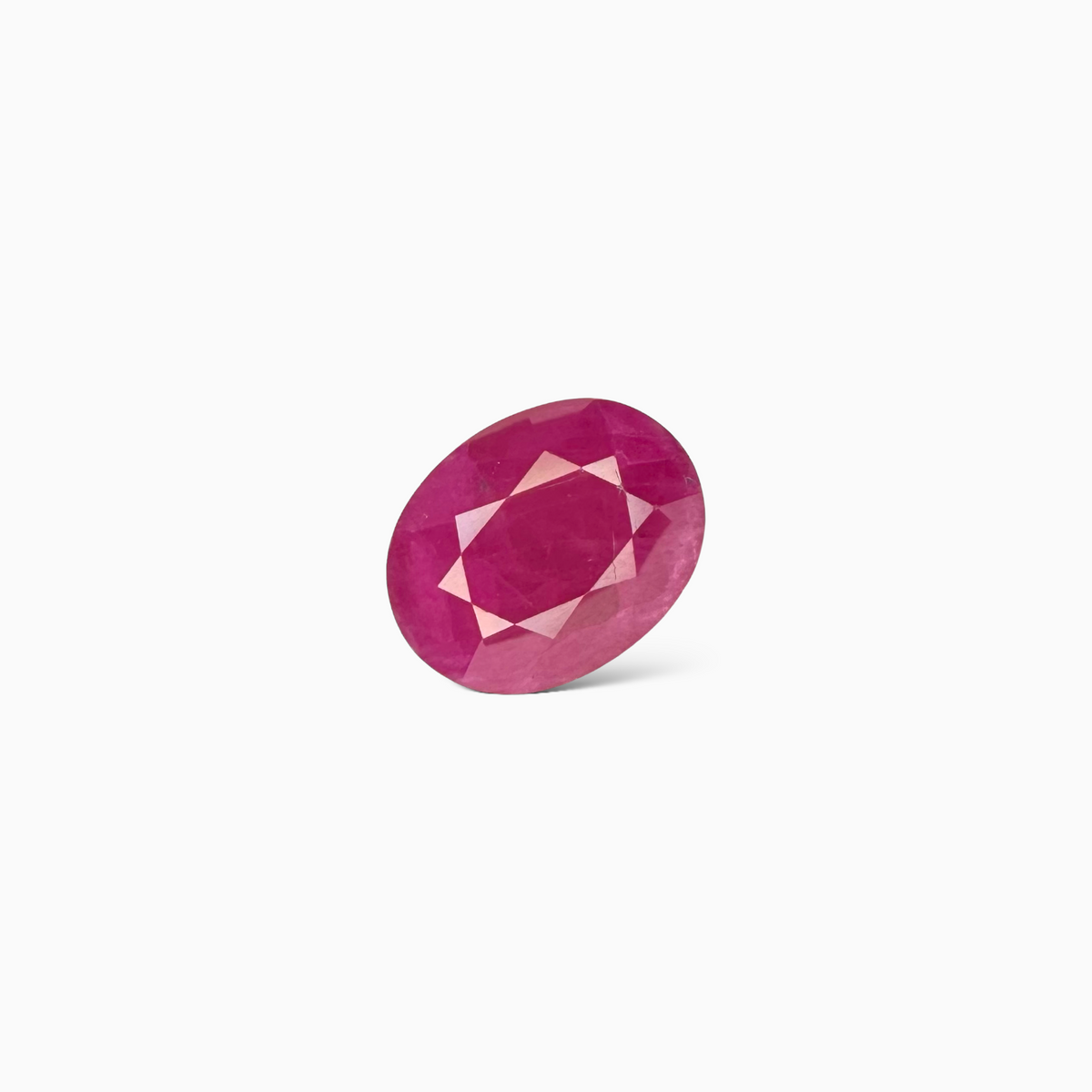 Natural Ruby Oval Gemstone 9.97 Carats from Burma 13.27x10.44x7.49 mm