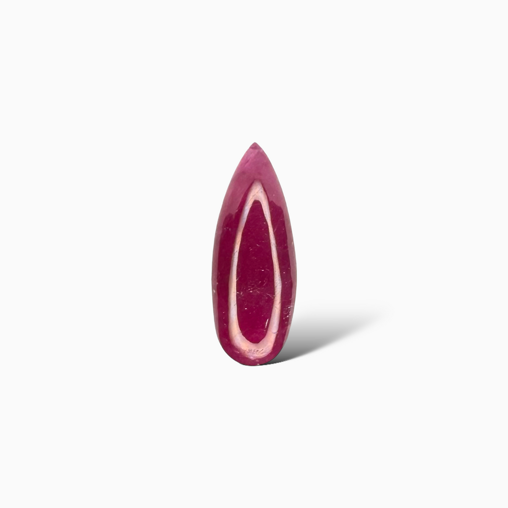 Natural Ruby Pear Cabochon  3.92 carat 18x7mm From India