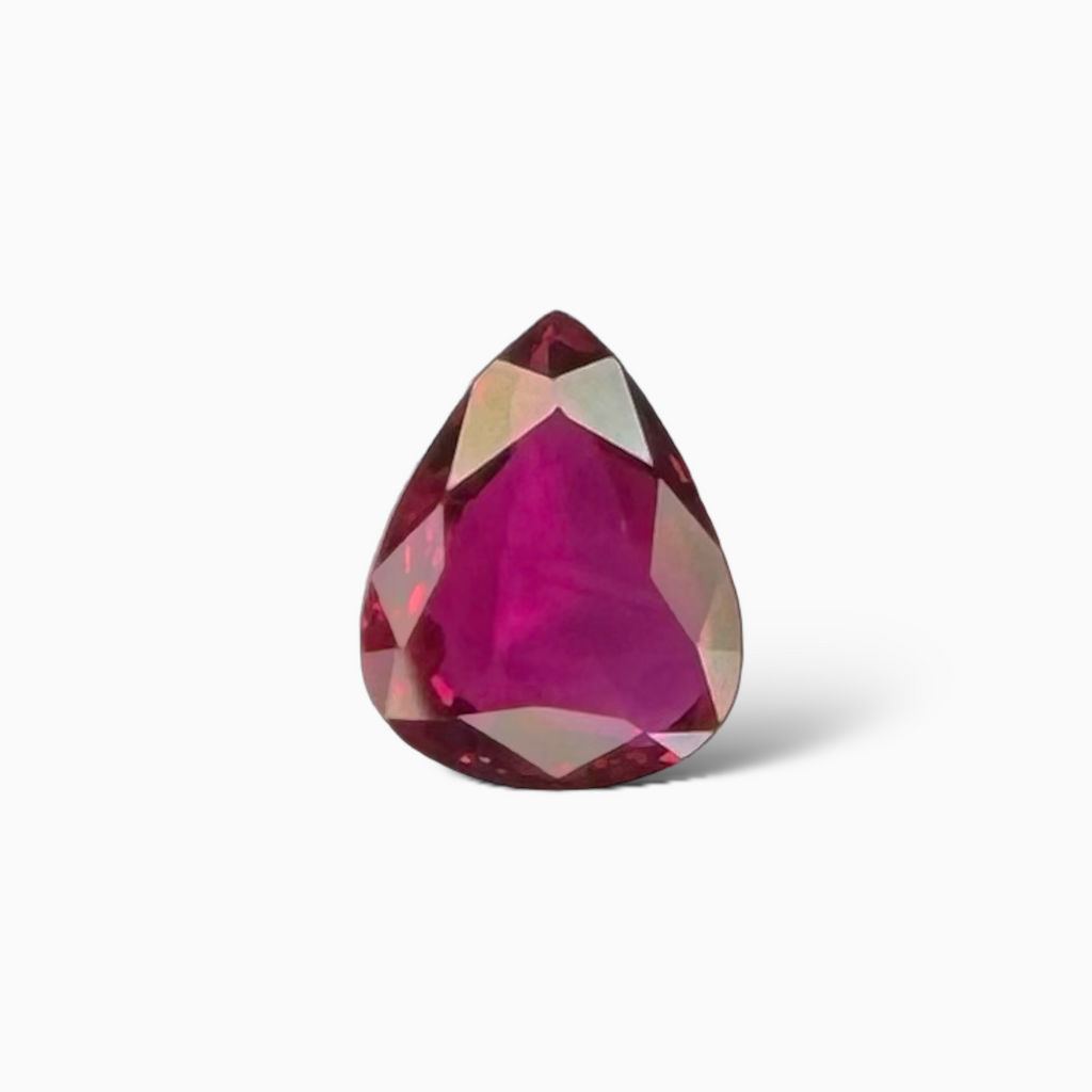 Natural Ruby Pear Shape in 0.97 Carats From Mozambique