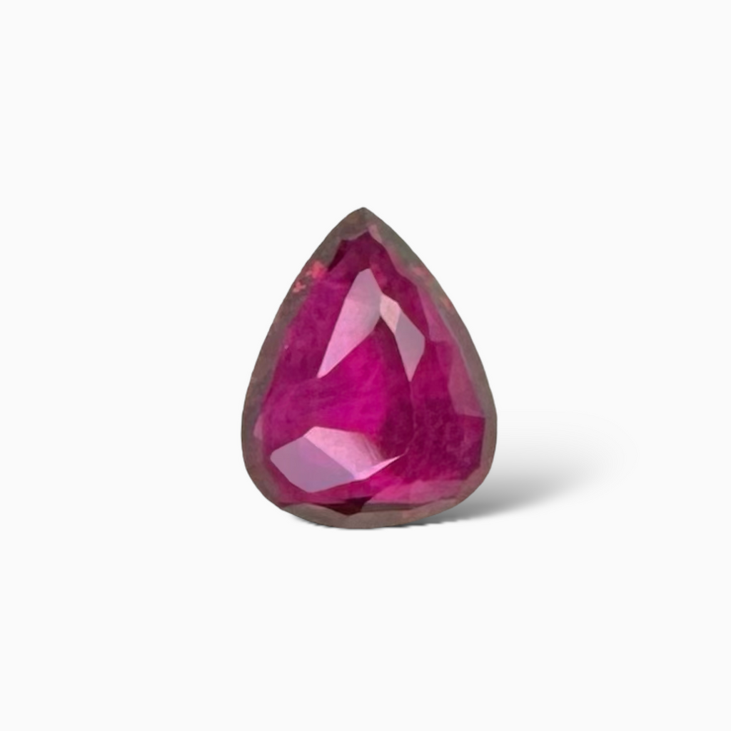 Natural Ruby Pear Shape in 0.97 Carats From Mozambique