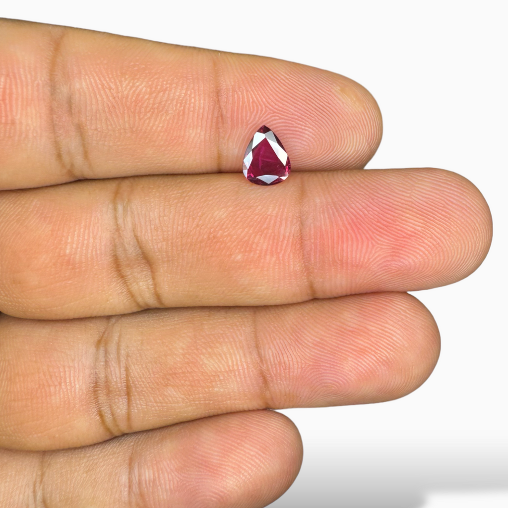 Natural Ruby Pear Shape in 0.97 Carats From Mozambique