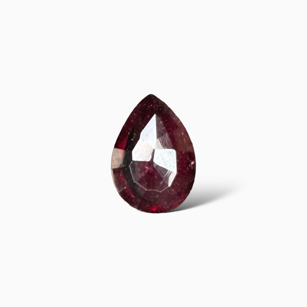 Natural Ruby Round Cut 1.32 Carat from Mozambique Deep Red Color