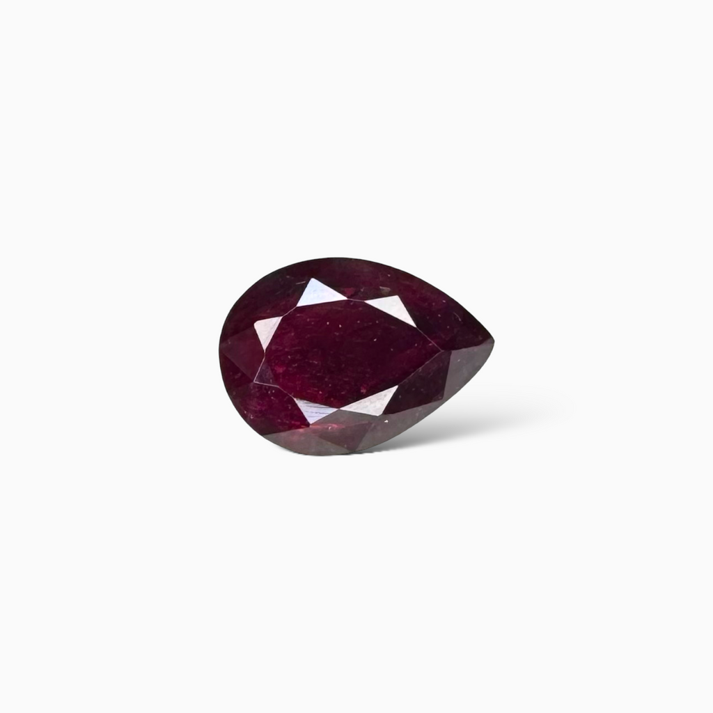 Natural Ruby Round Cut 1.32 Carat from Mozambique Deep Red Color