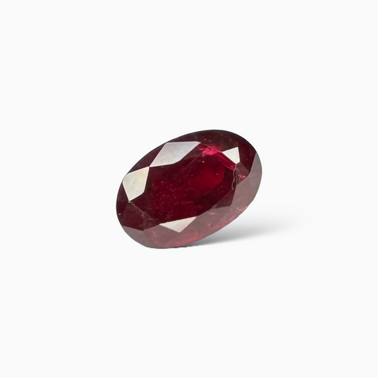 Natural Ruby Round Cut 1.54 Carat from Mozambique Deep Red Color