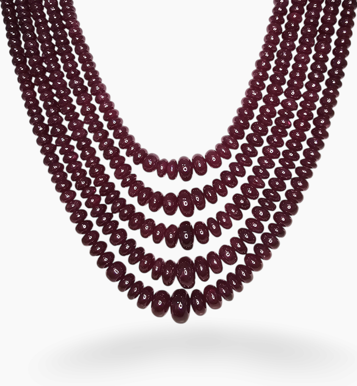 Natural Ruby Beads 958.79 Carats 4-11  mm Round Shape