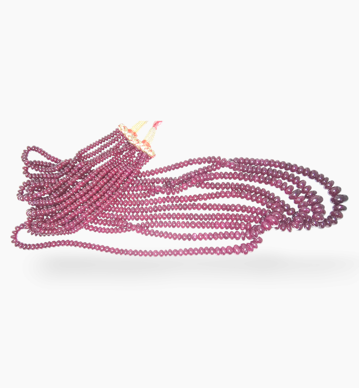 Natural Ruby Beads 958.79 Carats 4-11  mm Round Shape