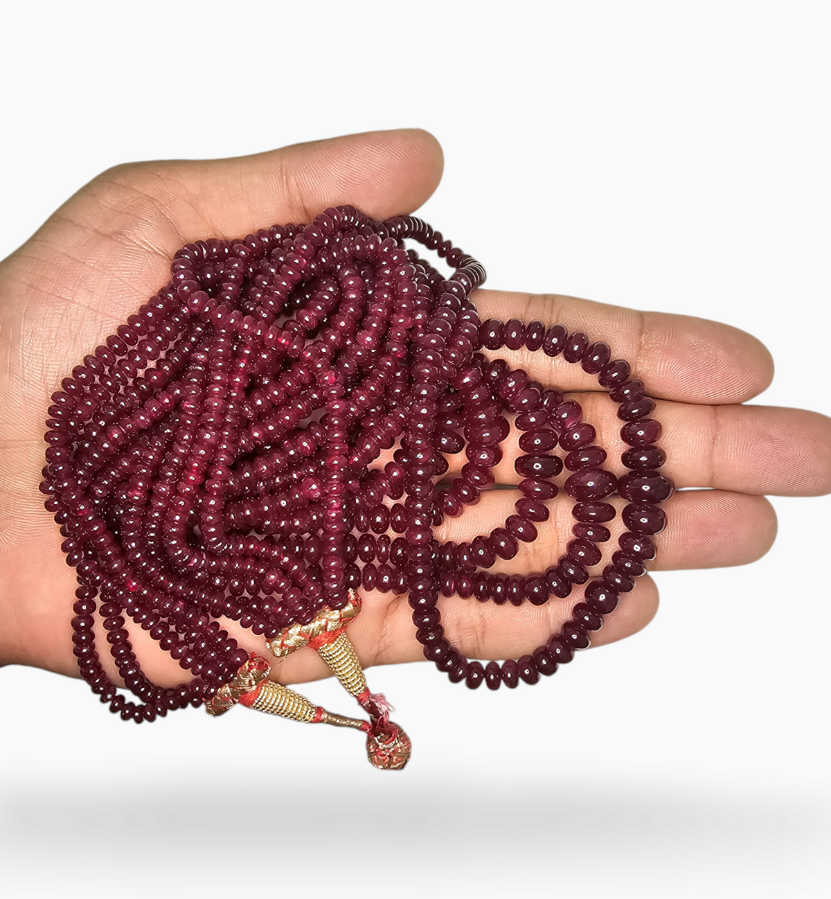 Natural Ruby Beads 958.79 Carats 4-11  mm Round Shape