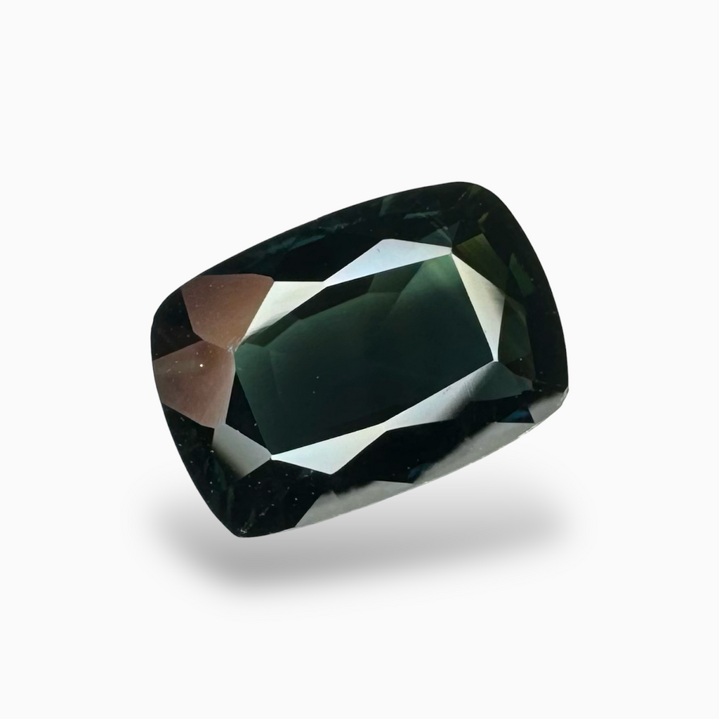 Natural Teal Sapphire Gemstone 5.96 Carats Cushion Cut Shape