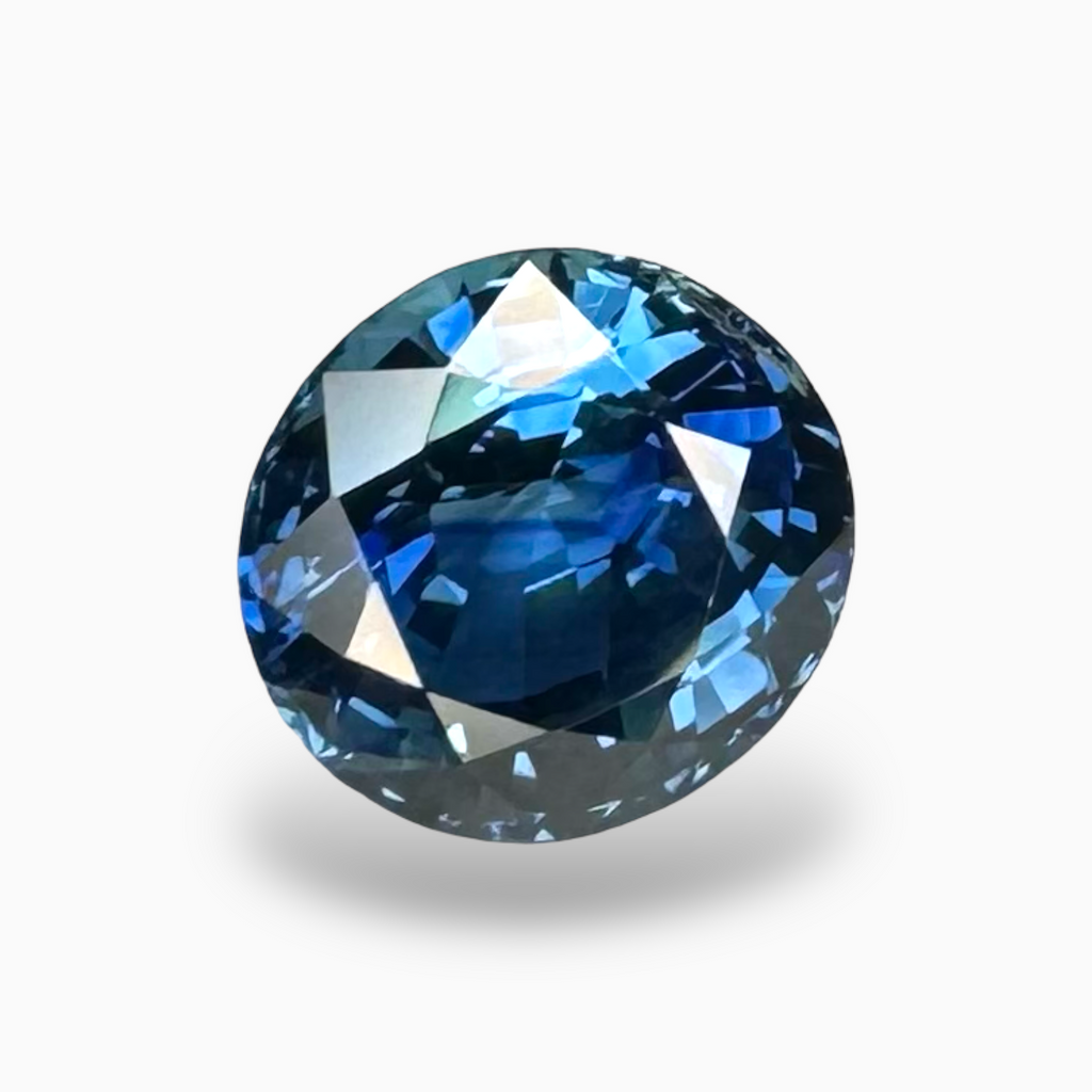 Natural Teal Sapphire Stone 5.06 Carats Round  Shape 9.5 mm