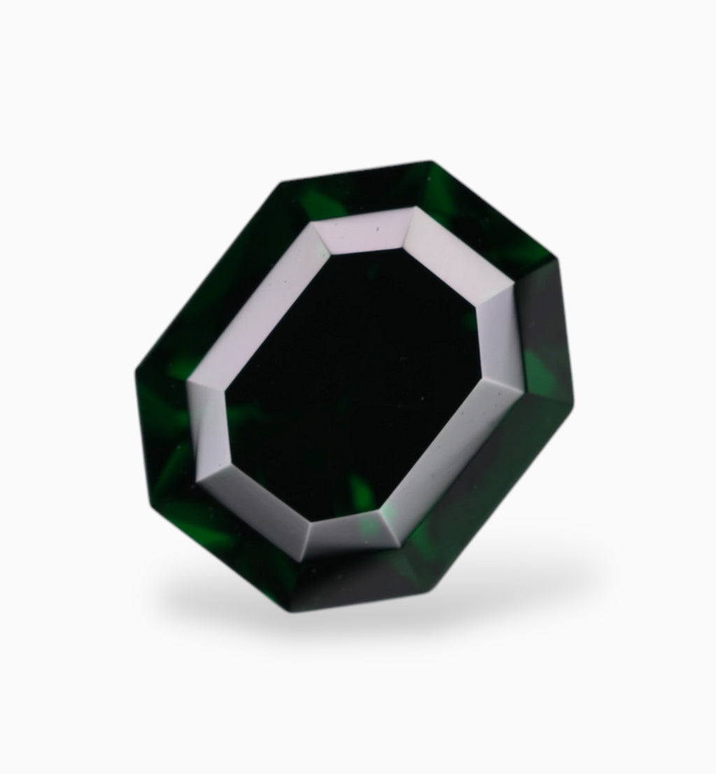 Natural Tsavorite Garnet Stone 1.60 Carats Emerald Cut 7.13 X 5.92 X 4.36 mm