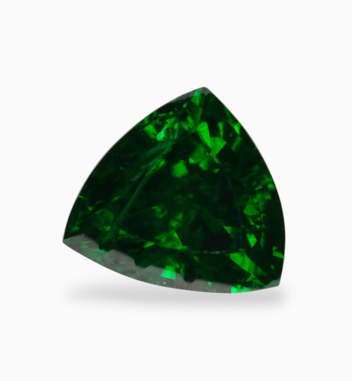 Natural Tsavorite Garnet Stone 1.81 Carats Trilliant Cut 7.32 x 7.99 mm