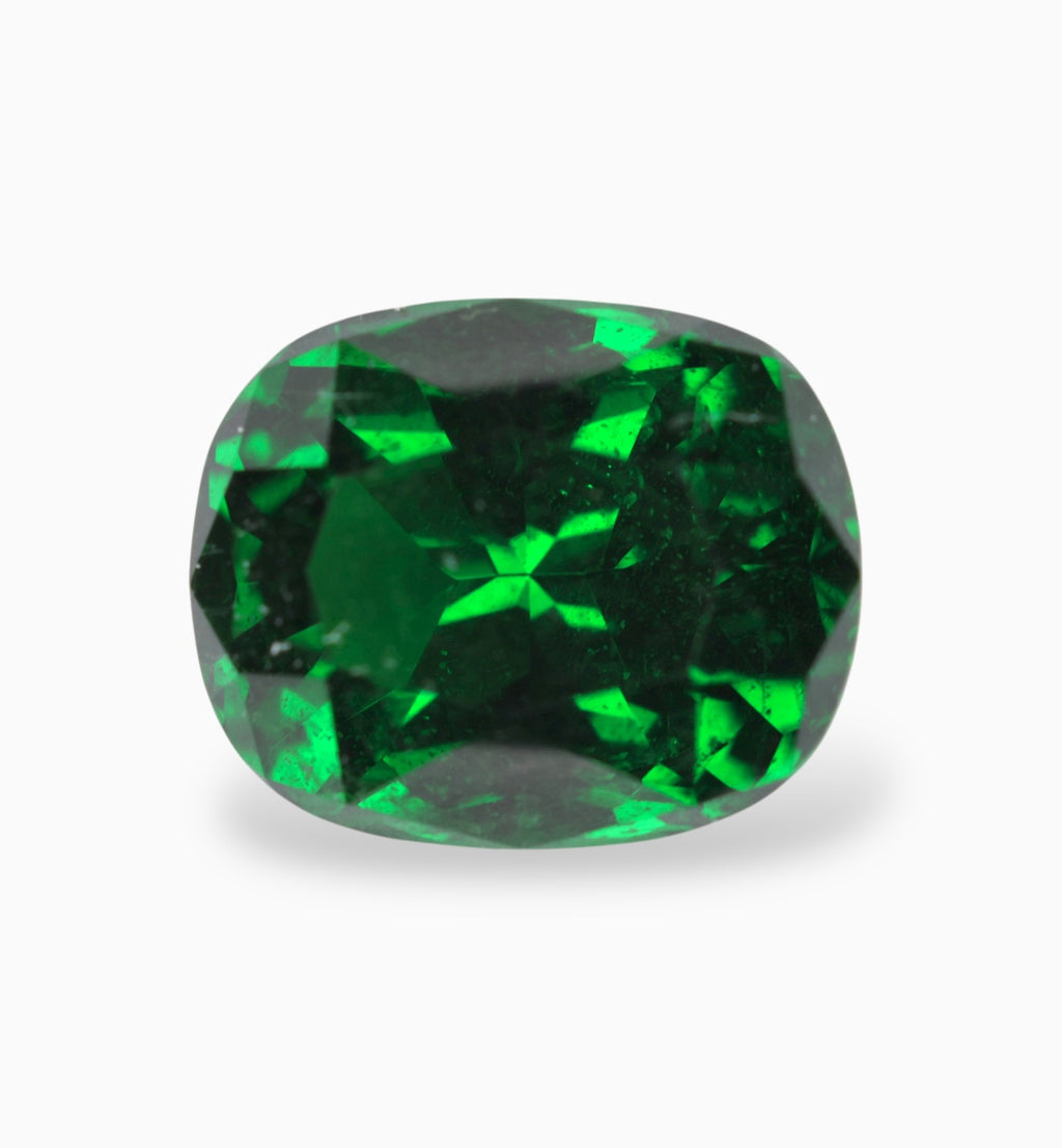 Natural Tsavorite Garnet Stone 2.23 Carats Cushion Shape 8.21 x 6.71 x 4.72 mm