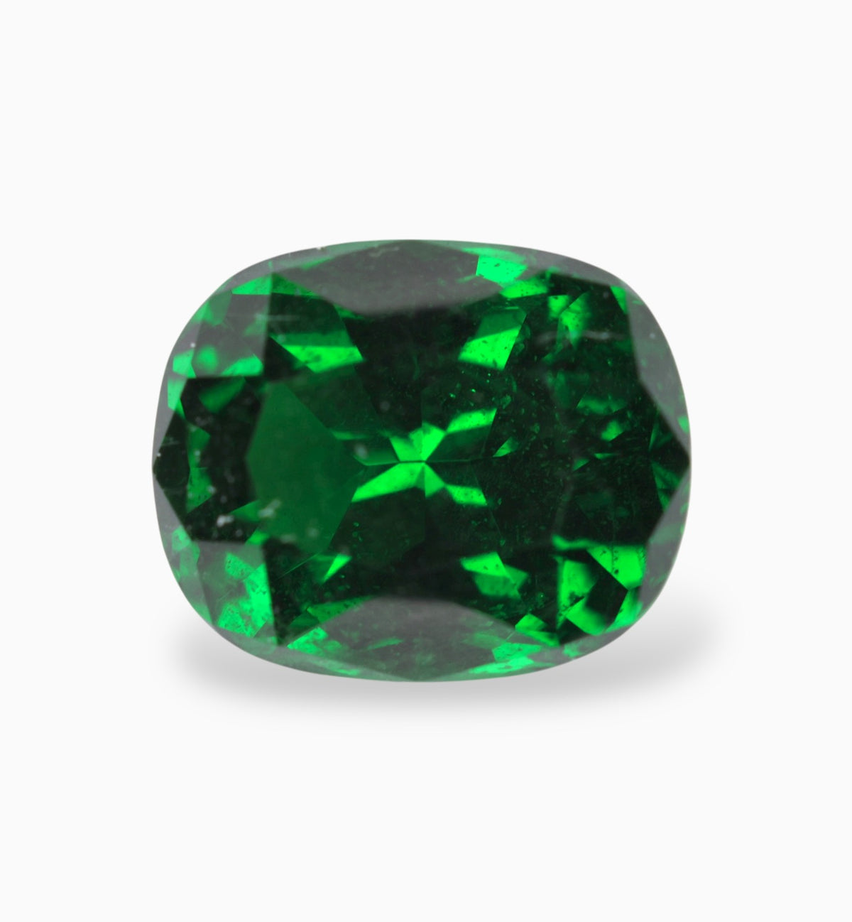 Natural Tsavorite Garnet Stone 2.23 Carats Cushion Shape 8.21 x 6.71 x 4.72 mm