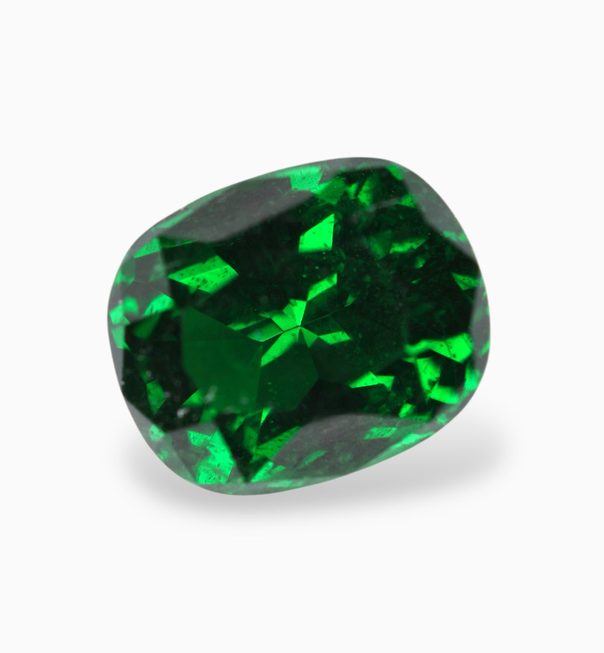Natural Tsavorite Garnet Stone 2.23 Carats Cushion Shape 8.21 x 6.71 x 4.72 mm