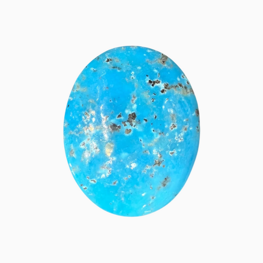 Natural Turquoise Stone (Irani Feroza Stone) 55.47 Carats 35x27 mm