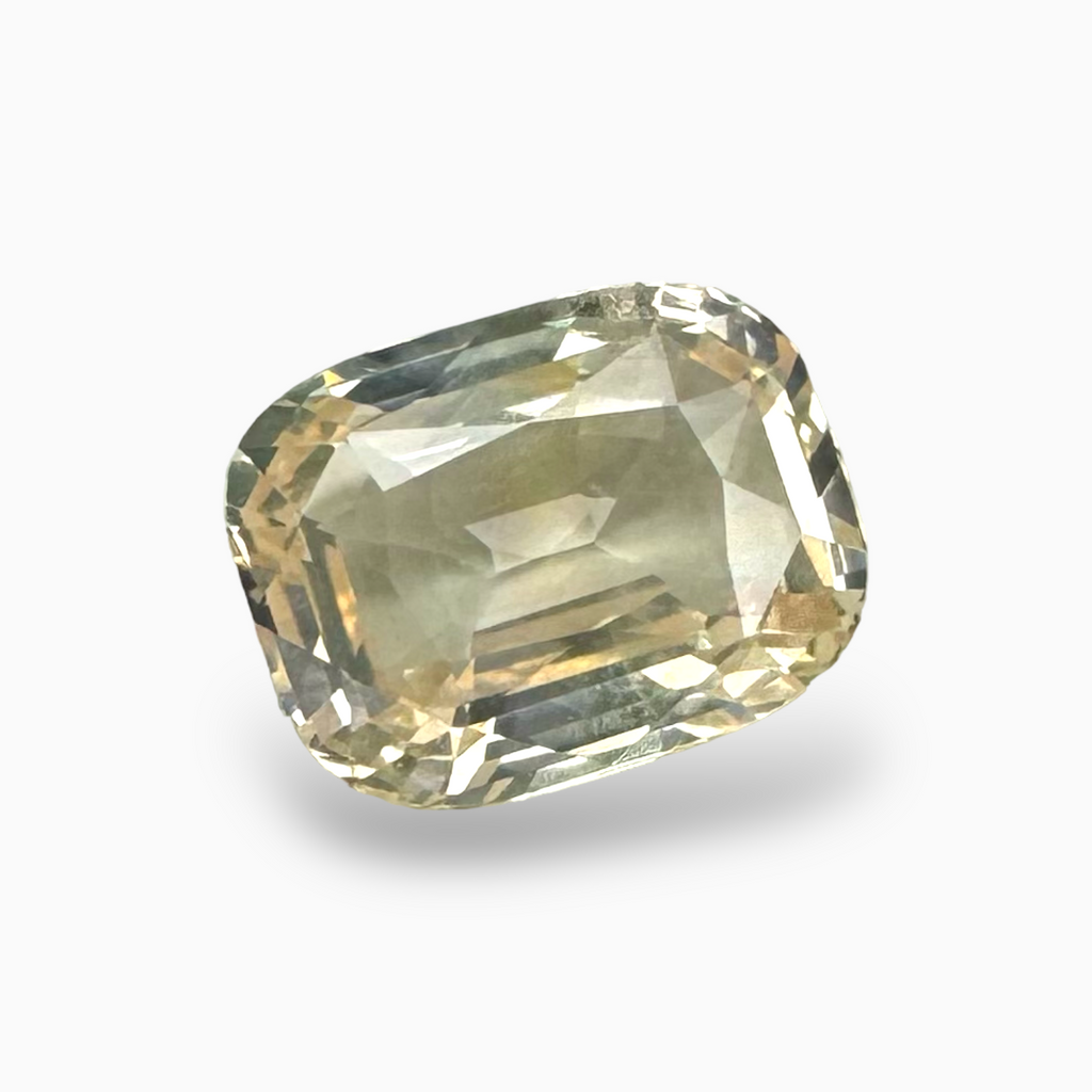 Natural Yellow Sapphire Stone Cushion 4.05 Carats 15 × 8mm