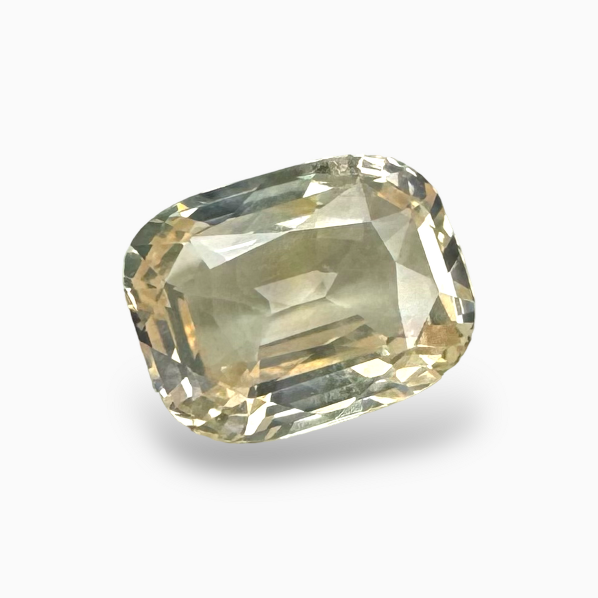 Natural Yellow Sapphire Stone Cushion 4.05 Carats 15 × 8mm