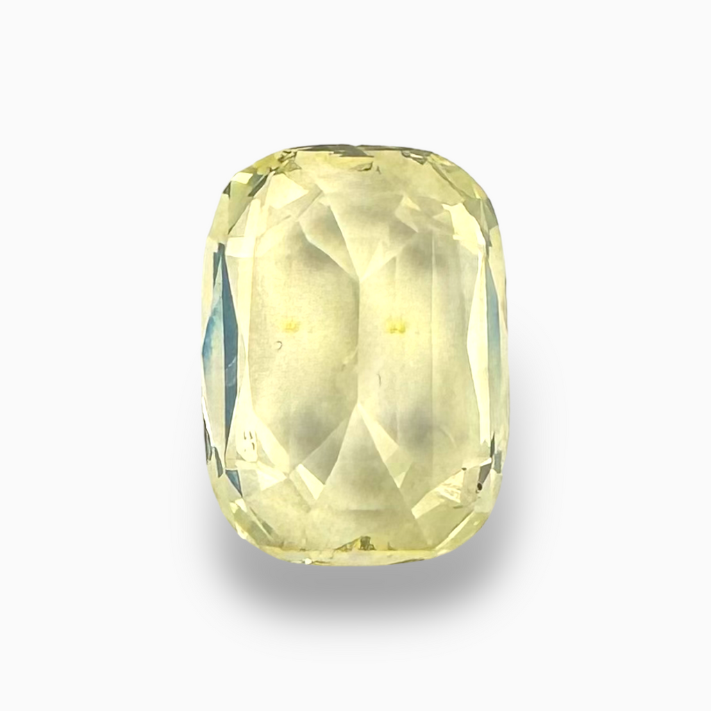 Natural Yellow Sapphire Stone Cushion Cut 5.06 Carats 11.5 × 8.5 mm