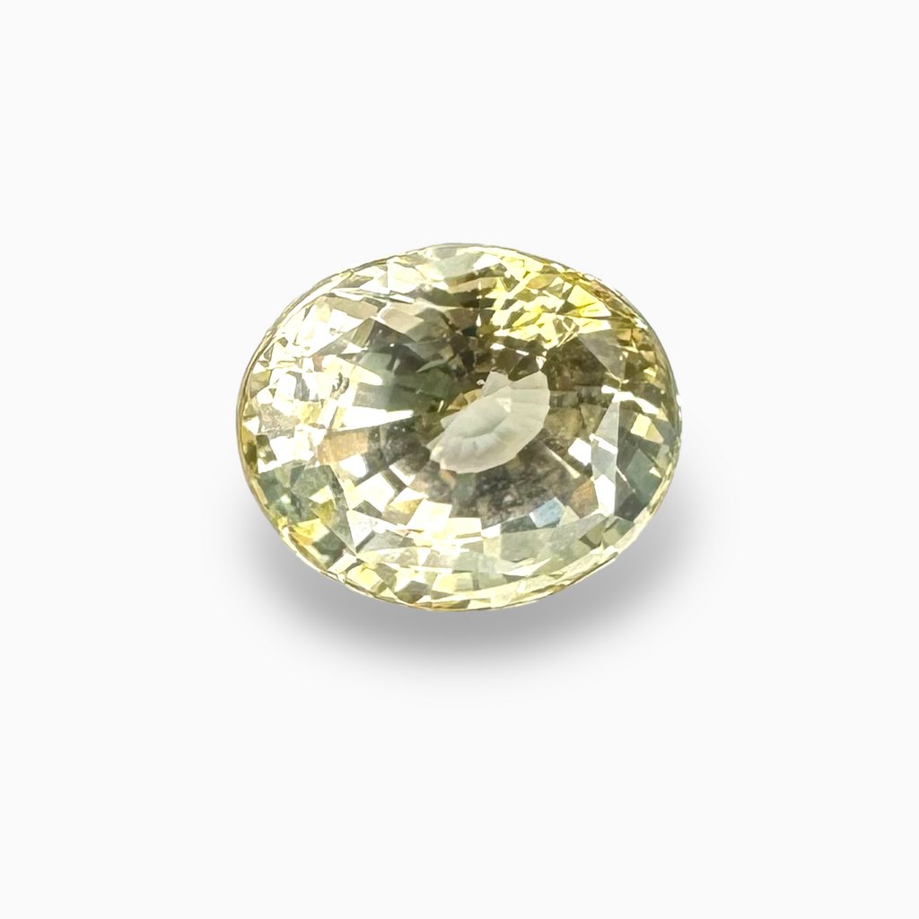 Natural Yellow Sapphire Stone Oval 3.15 Carats 8.9 × 8.5 mm