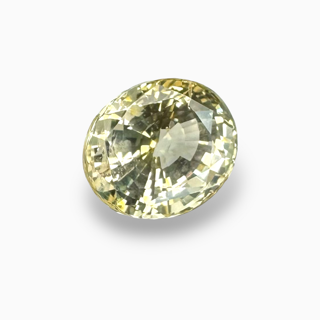 Natural Yellow Sapphire Stone Oval 3.15 Carats 8.9 × 8.5 mm