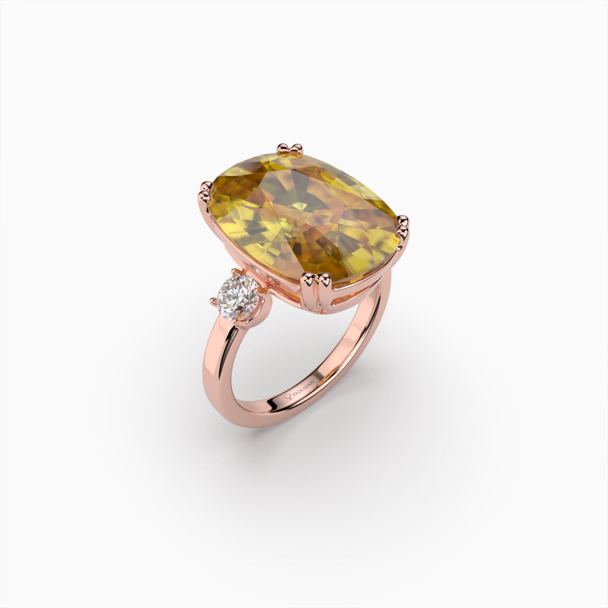 Natural Citrine Stone Ring - Remi