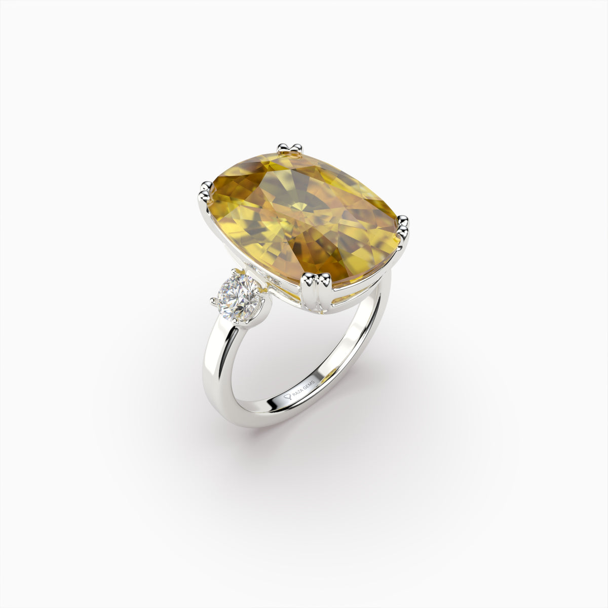 Natural Citrine Stone Ring - Remi