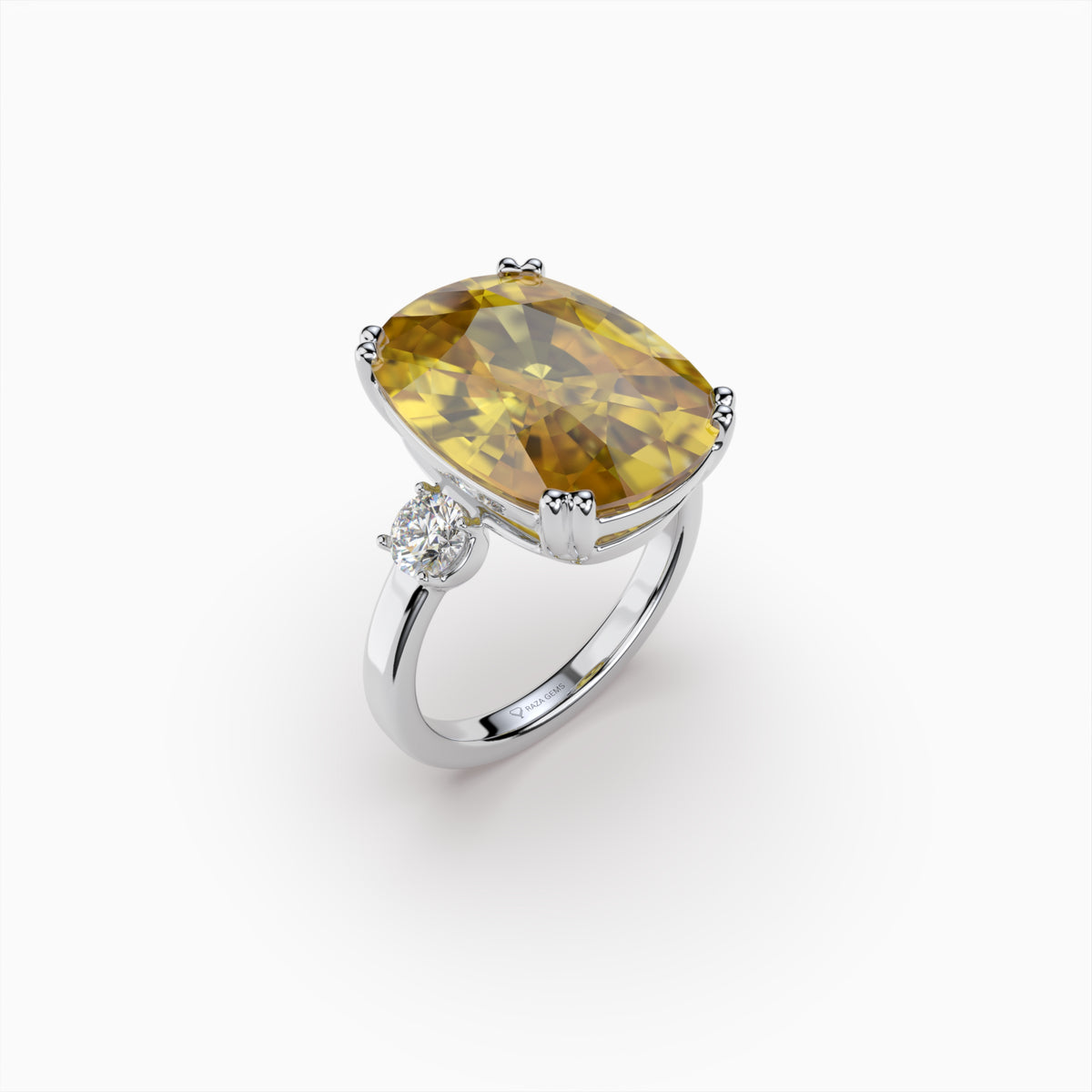 Natural Citrine Stone Ring - Remi