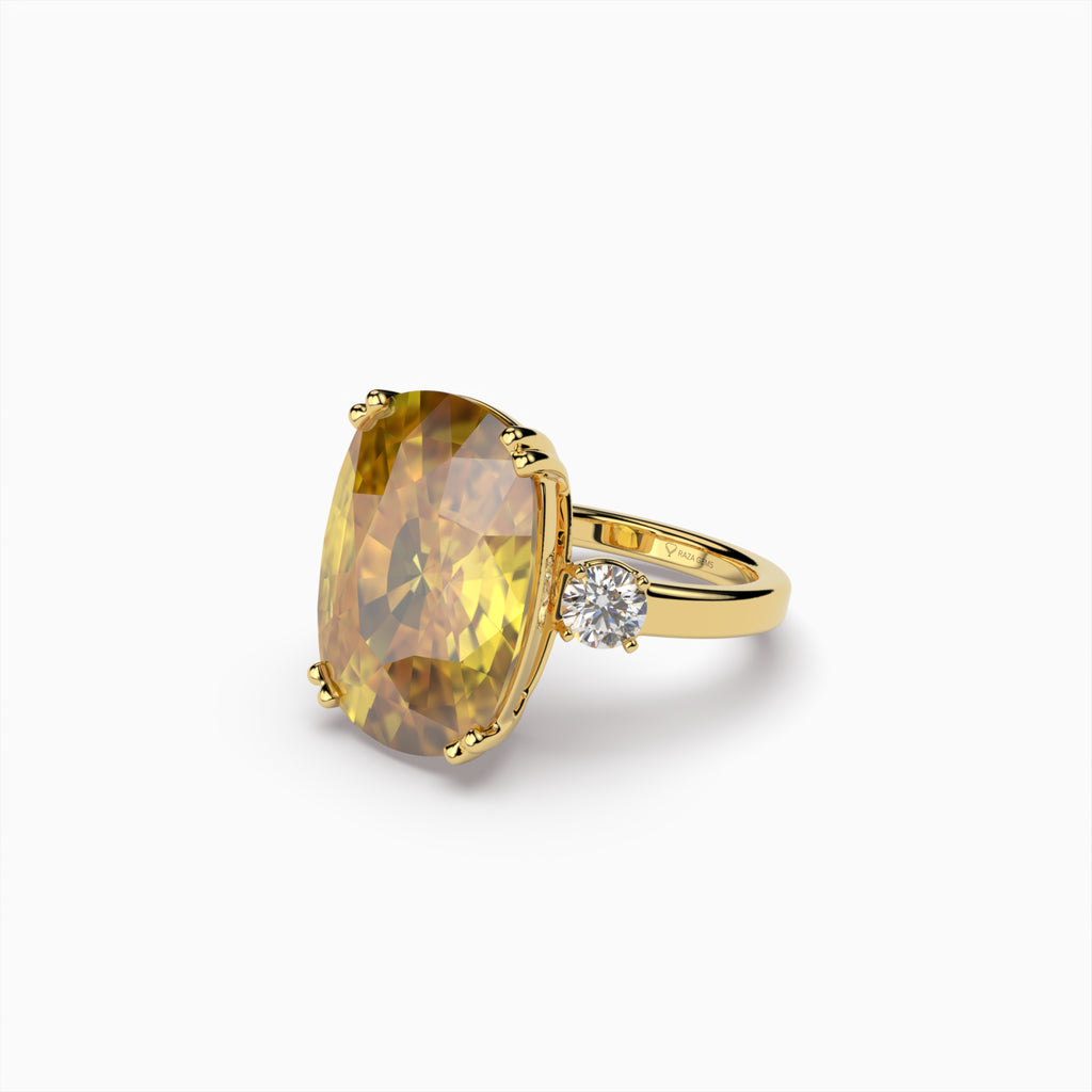 Natural Citrine Stone Ring - Remi