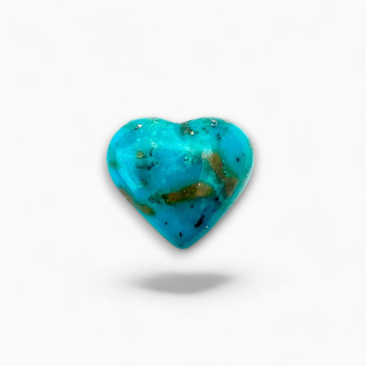Natural Turquoise 42.29 Carats Heart Cabochon Shape (28.5X15 mm )