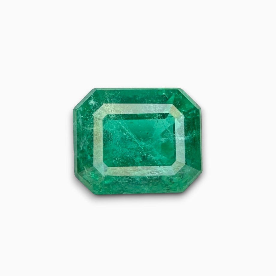 Natural Zambian Emerald Stone  3.21 carat Emerald Cut 9.3x7.7 mm