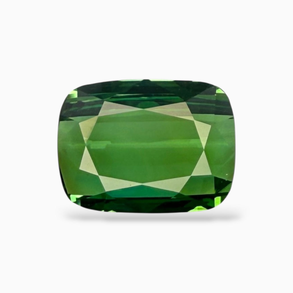 Natural mint Green Tourmaline Cushion 6.34 Carats 13.60 x 10.20 x10.20 mm